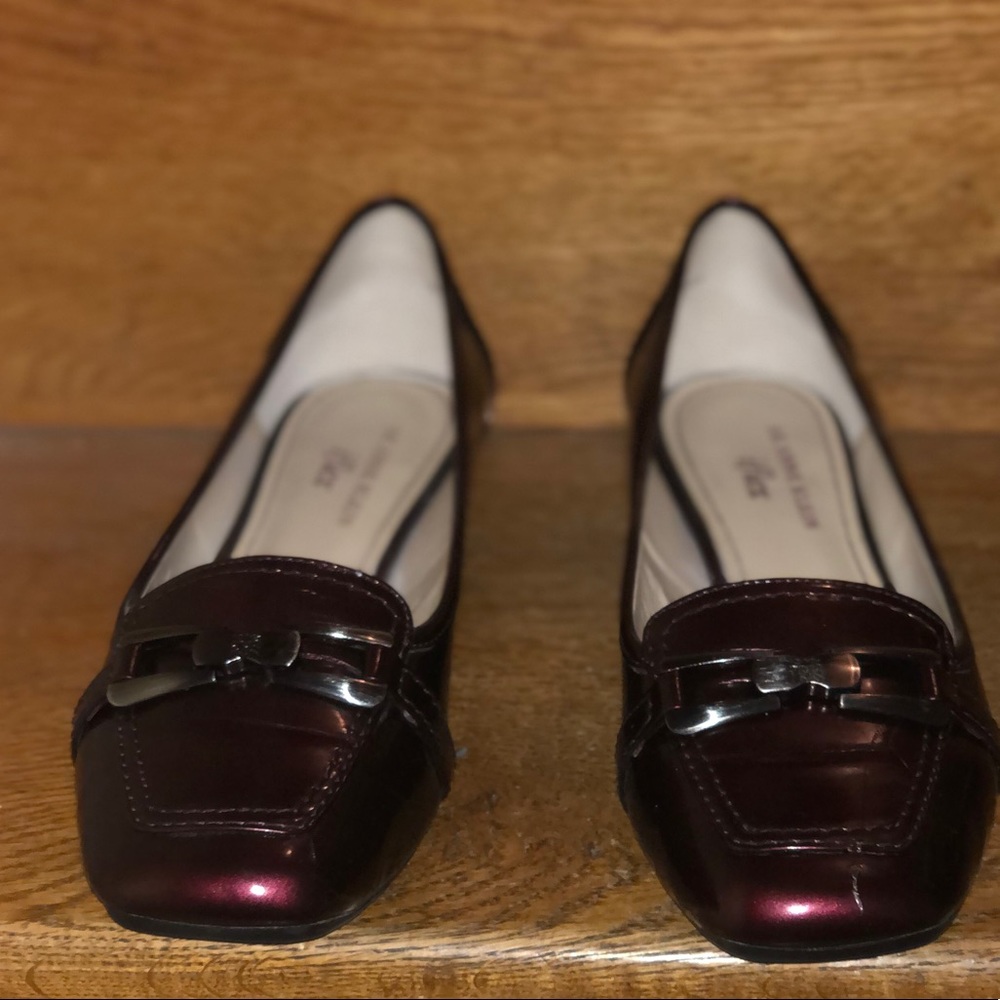 Anne Klein wine colored flats